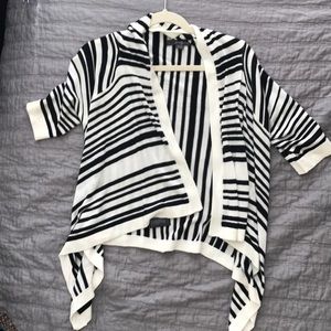 Black and cream Striped Cardigan